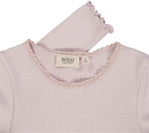 Wheat - Rib T-Shirt Langærmede bluse - Soft lilac 